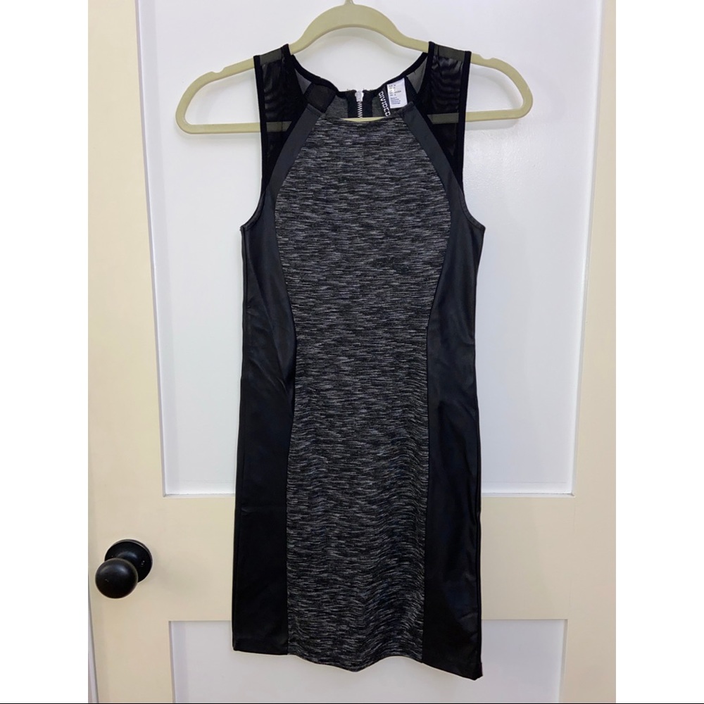 H&M Divided Sleeveless Faux Leather Bodycon Dress